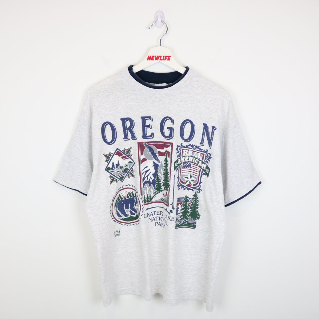 Vintage 1992 Oregon Crater Lake National Park Nature Tee - L-NEWLIFE Clothing