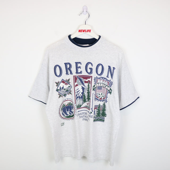 Vintage 1992 Oregon Crater Lake National Park Nature Tee - L-NEWLIFE Clothing