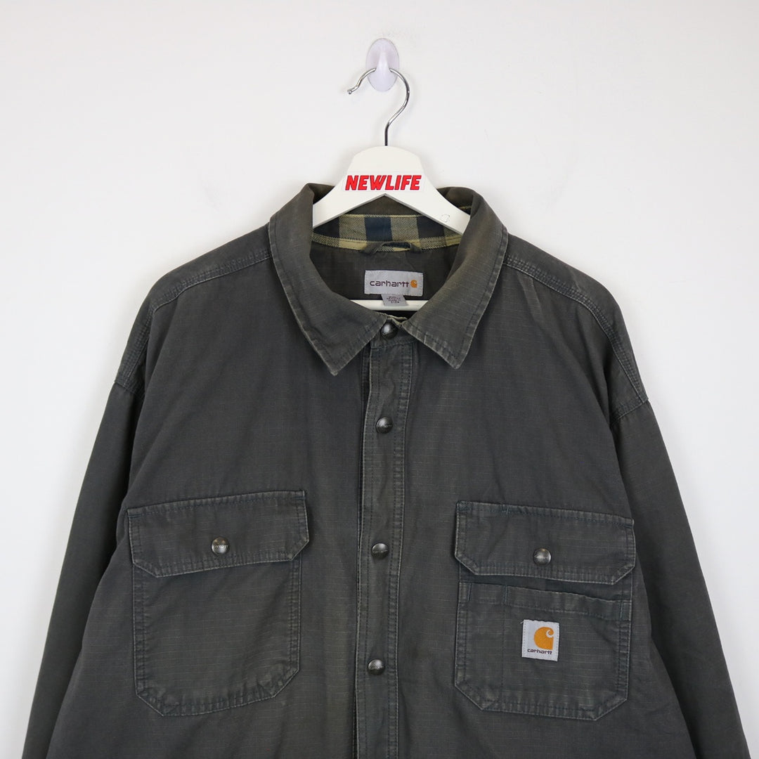 Carhartt Flannel Lined Work Shacket - XXL-NEWLIFE Clothing