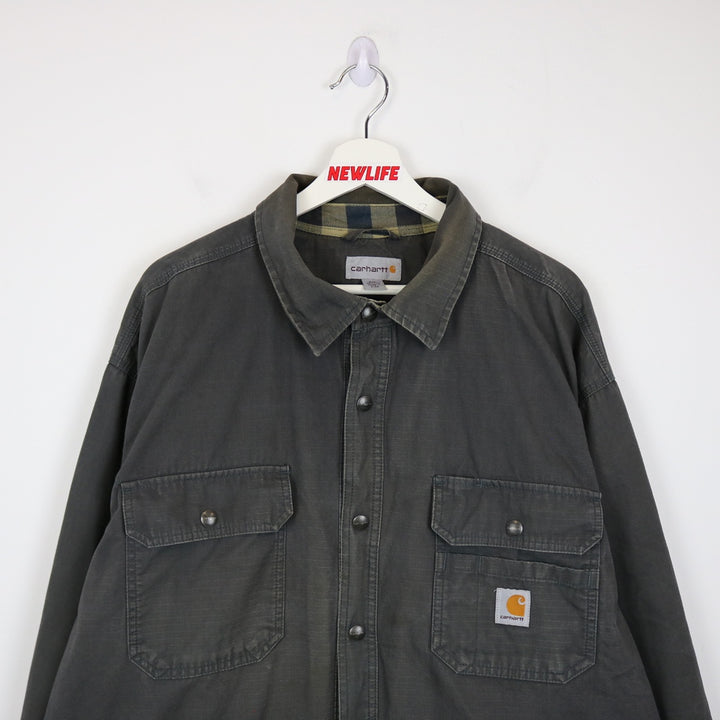 Carhartt Flannel Lined Work Shacket - XXL-NEWLIFE Clothing