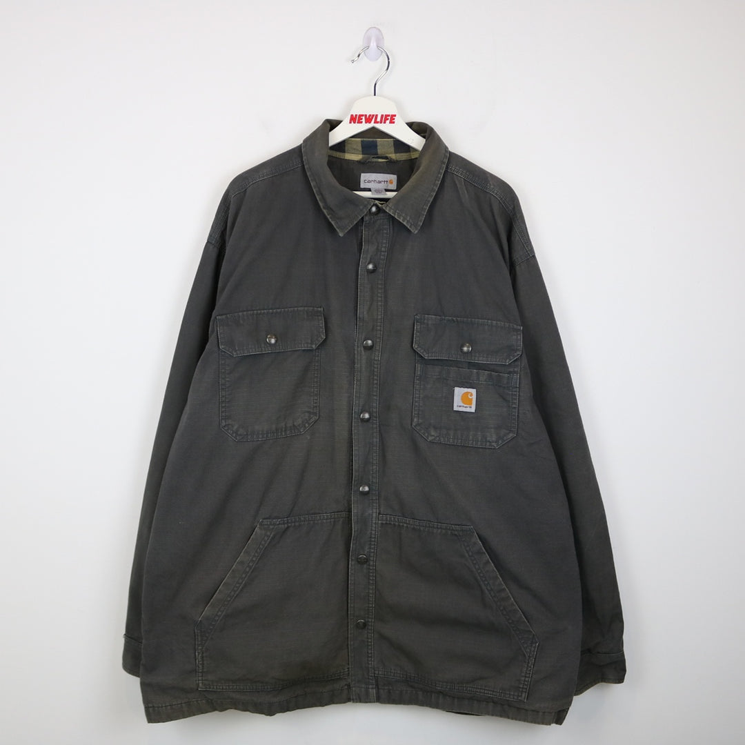 Carhartt Flannel Lined Work Shacket - XXL-NEWLIFE Clothing