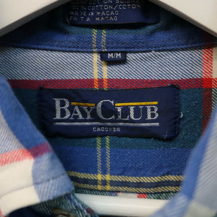 Vintage 90's Bay Club Plaid Flannel Button Up - M-NEWLIFE Clothing