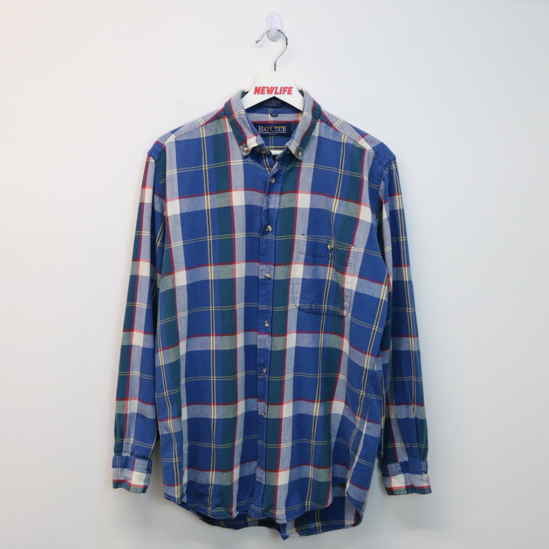 Vintage 90's Bay Club Plaid Flannel Button Up - M-NEWLIFE Clothing