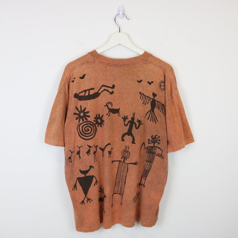 Vintage 90's Aztec Drawings Tee - XL-NEWLIFE Clothing