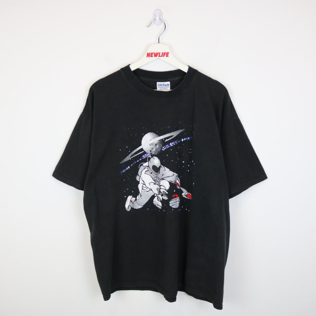 VIntage 00's Astronaut Space Curling Tee - XL-NEWLIFE Clothing