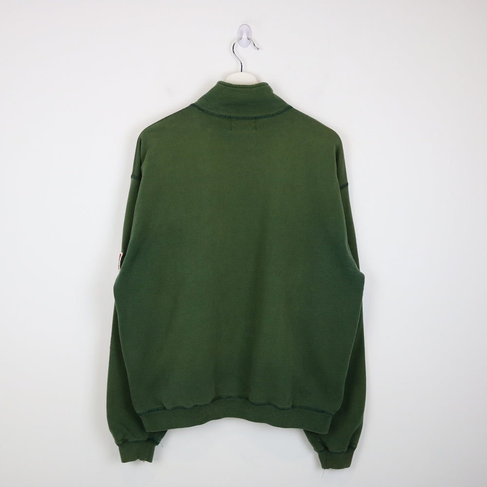 Vintage 90's Roots Quarter Zip Sweater - L-NEWLIFE Clothing