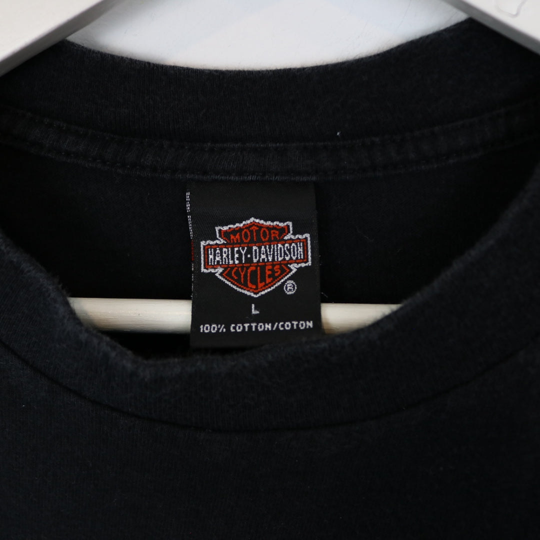 Vintage 1998 Harley Davidson Edmonton Alberta Tee - L-NEWLIFE Clothing