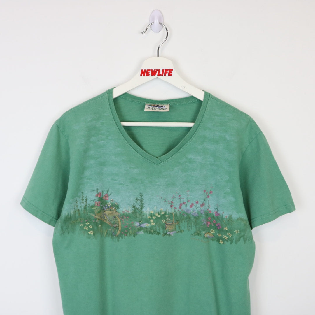 Vintage 90's Flower Nature Tee - M-NEWLIFE Clothing