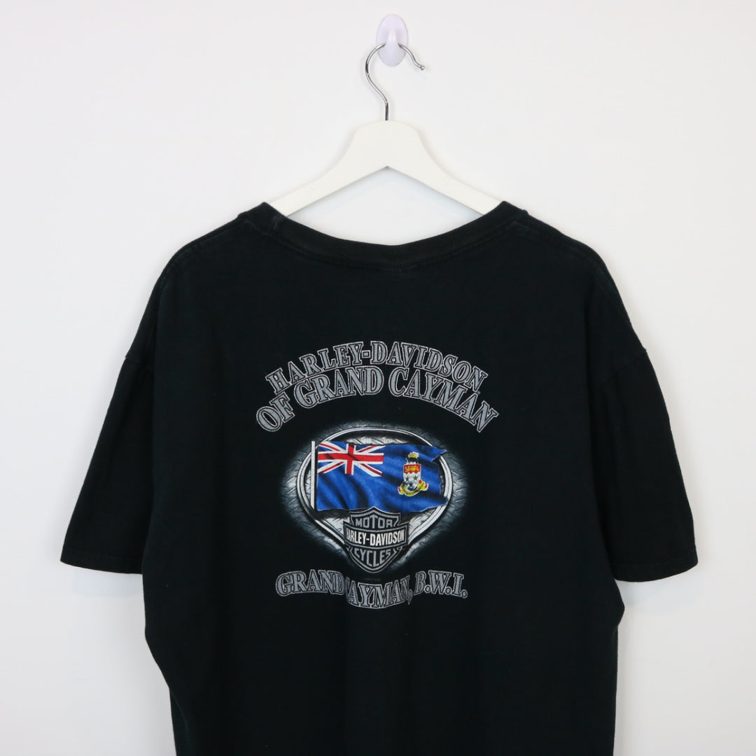 Vintage 00's Harley Davidson Grand Cayman Tee - XL-NEWLIFE Clothing