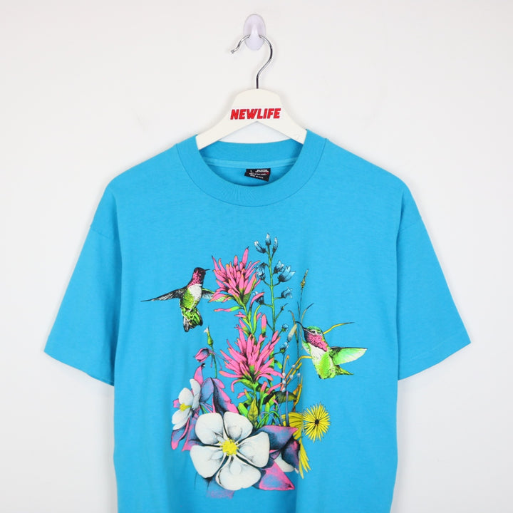Vintage 90's Humming Bird Nature Tee - L-NEWLIFE Clothing