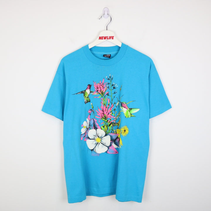 Vintage 90's Humming Bird Nature Tee - L-NEWLIFE Clothing