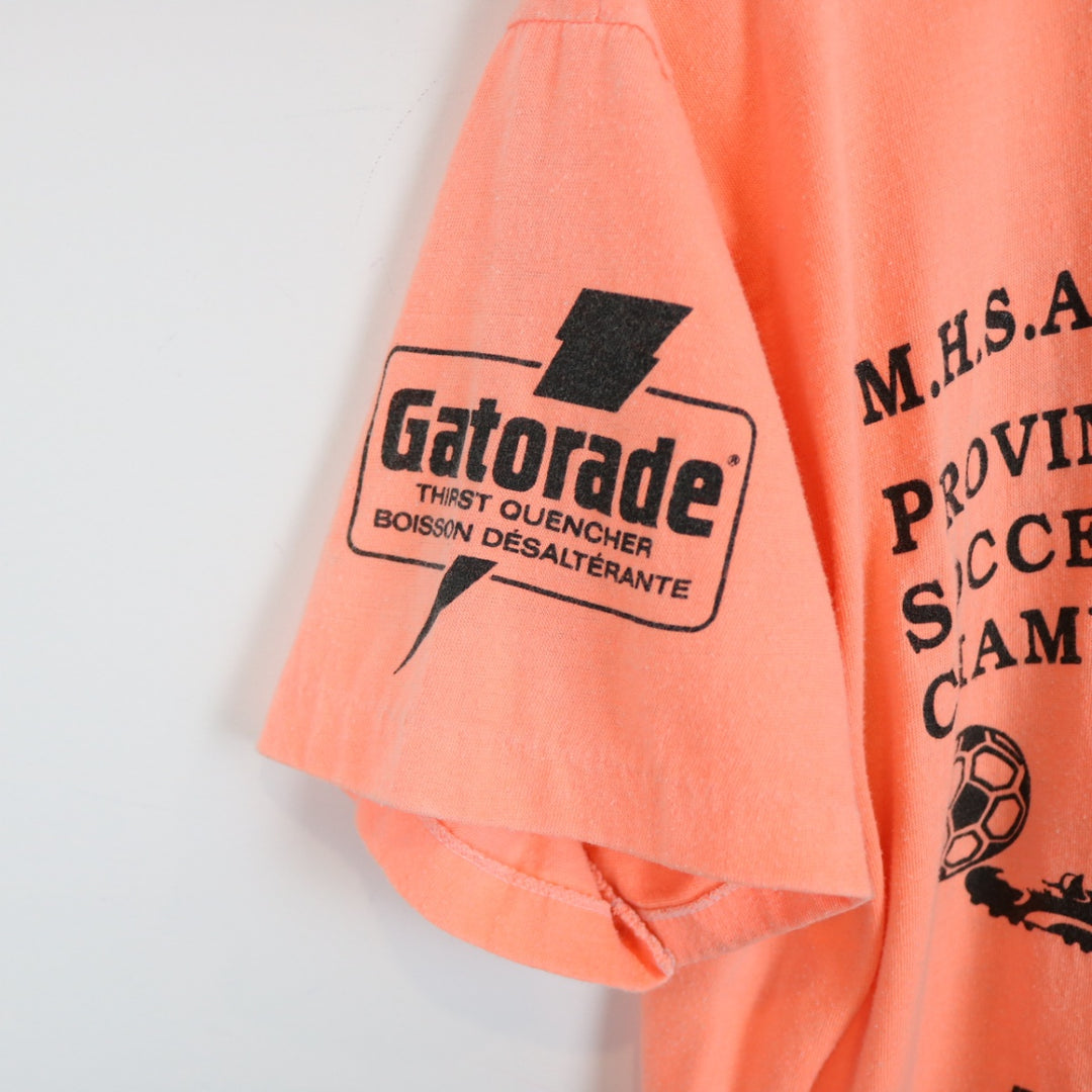 Vintage 80's High School Provincial Soccer Champions Tee - L-NEWLIFE Clothing