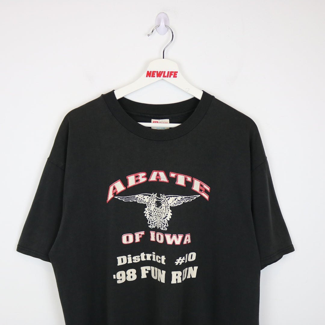 Vintage 1998 Abate of Iowa Fun Run Tee - L-NEWLIFE Clothing