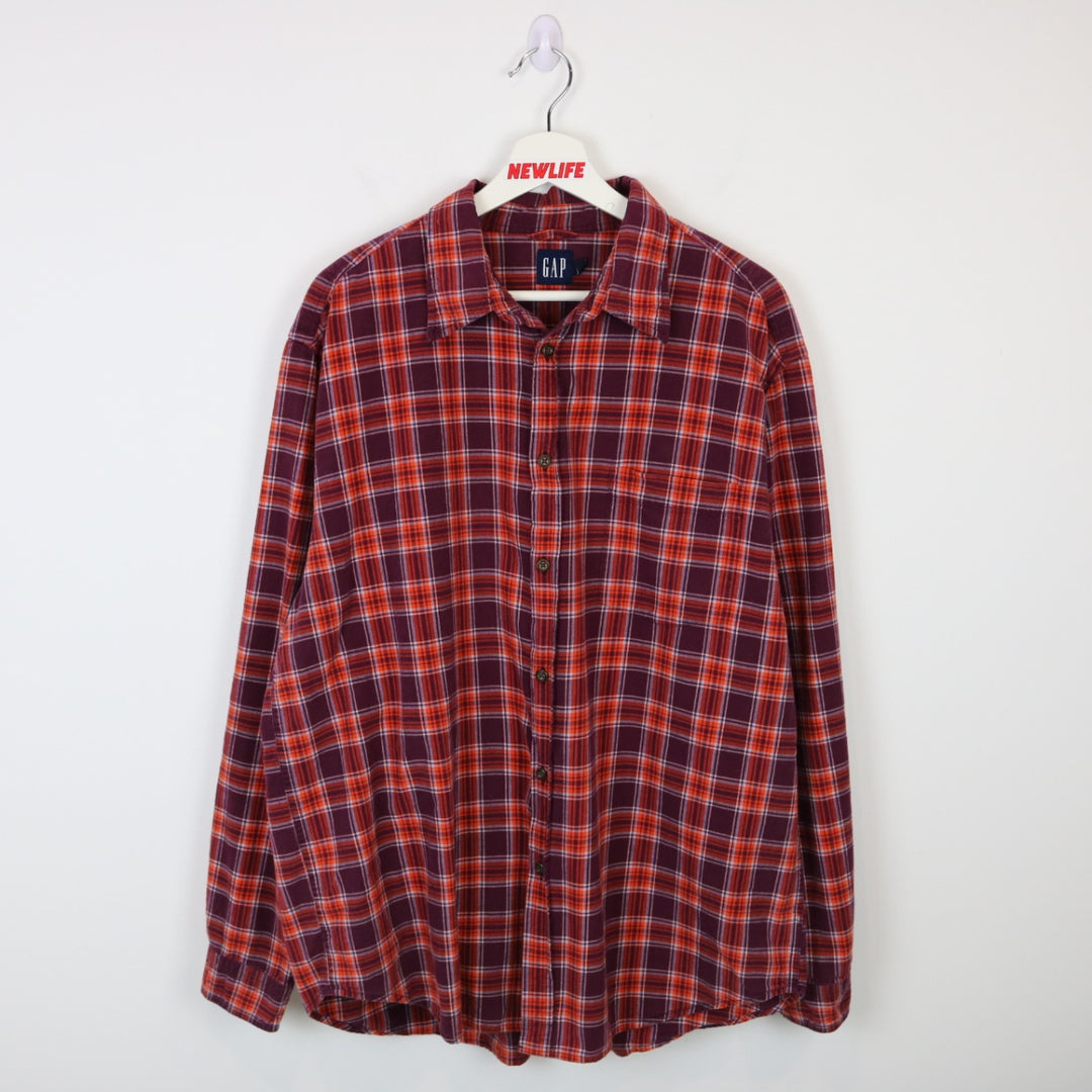 Vintage 90's GAP Plaid Flannel Button Up - L-NEWLIFE Clothing