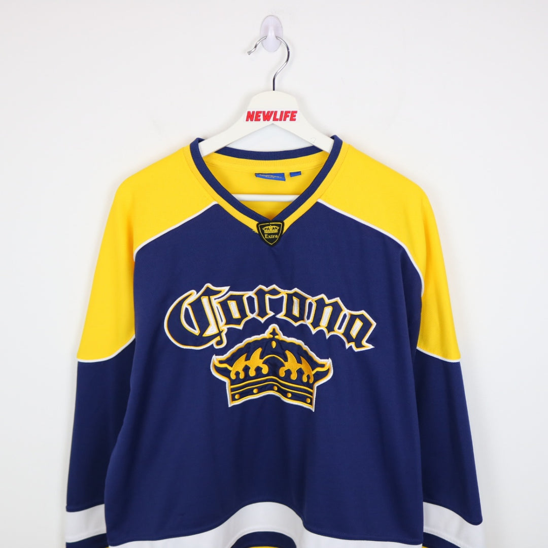 Vintage 00's Corona Extra Beer Hockey Jersey - L-NEWLIFE Clothing