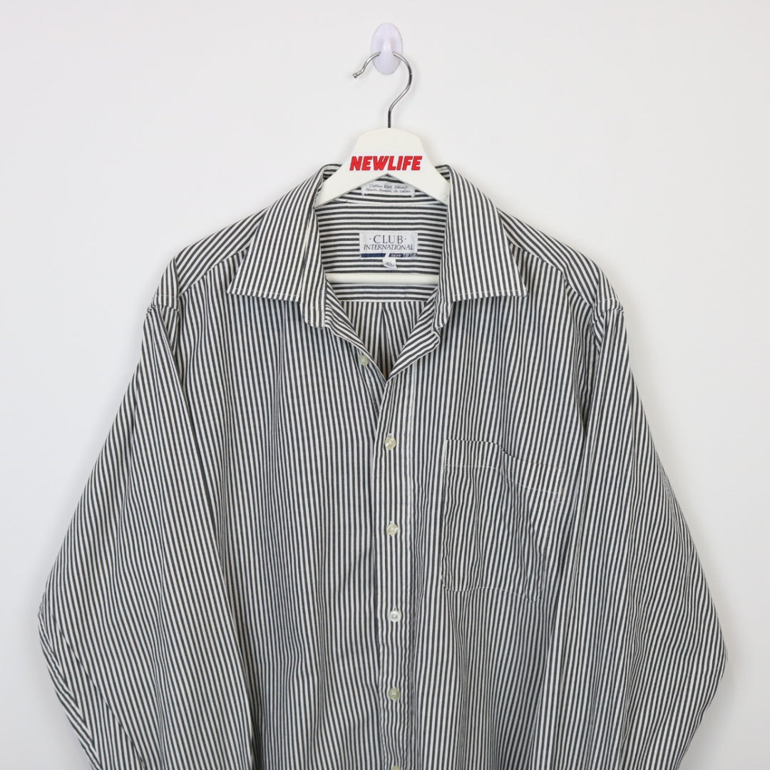 Vintage 80's Club International Striped Button Up - L/XL-NEWLIFE Clothing