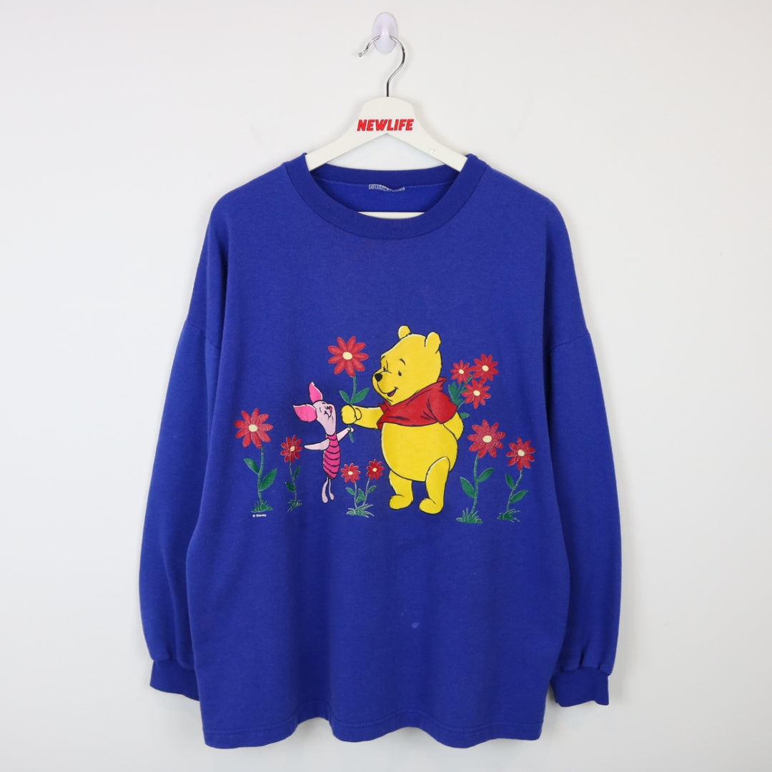 Vintage 90's Disney Pooh Bear Crewneck - L-NEWLIFE Clothing