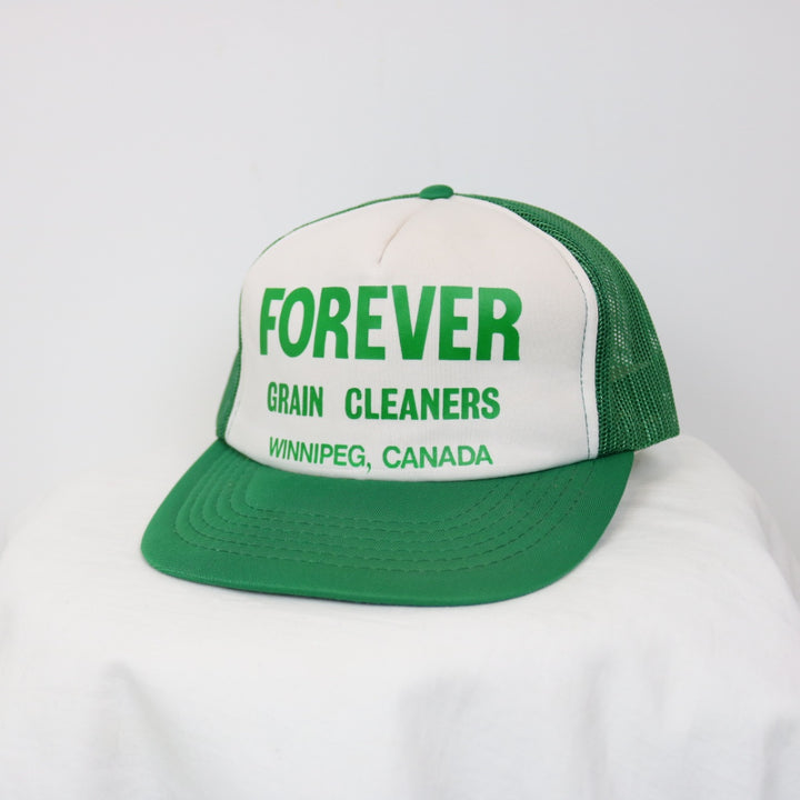 Vintage 80's Forever Grain Cleaners Trucker Hat - OS-NEWLIFE Clothing