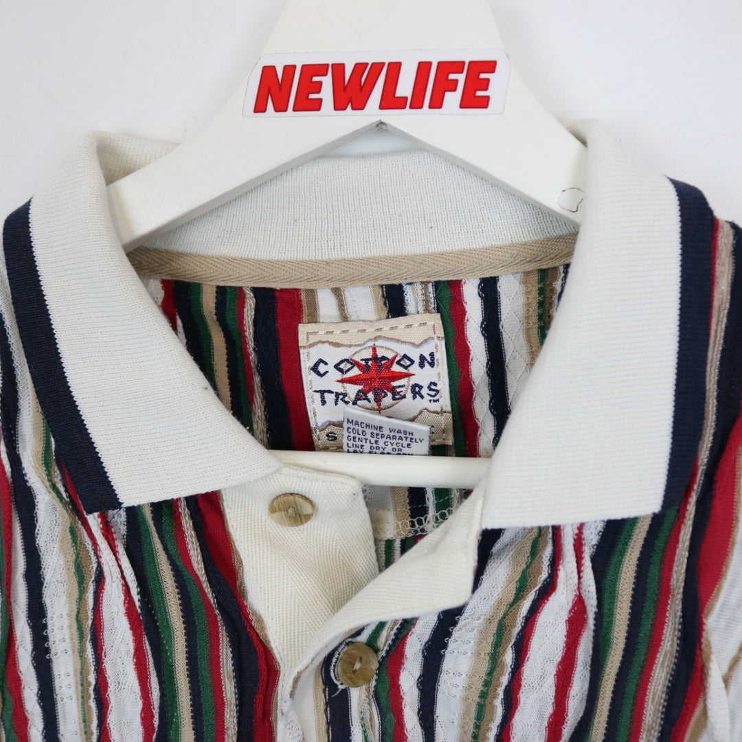 Vintage 90's Cotton Traders Coogi Style Textured Polo Shirt - M-NEWLIFE Clothing