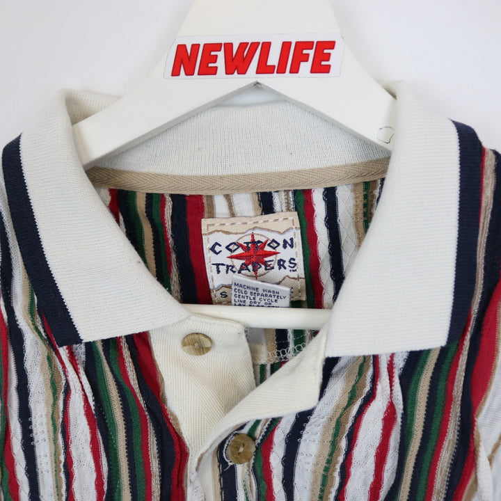 Vintage 90's Cotton Traders Coogi Style Textured Polo Shirt - M-NEWLIFE Clothing
