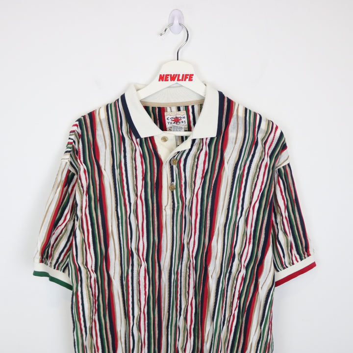 Vintage 90's Cotton Traders Coogi Style Textured Polo Shirt - M-NEWLIFE Clothing