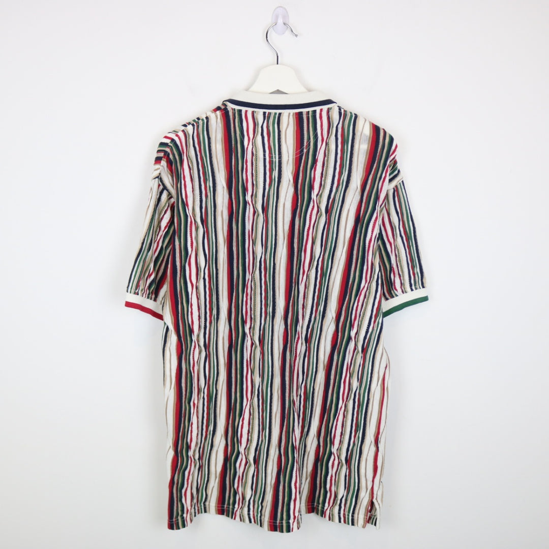Vintage 90's Cotton Traders Coogi Style Textured Polo Shirt - M-NEWLIFE Clothing