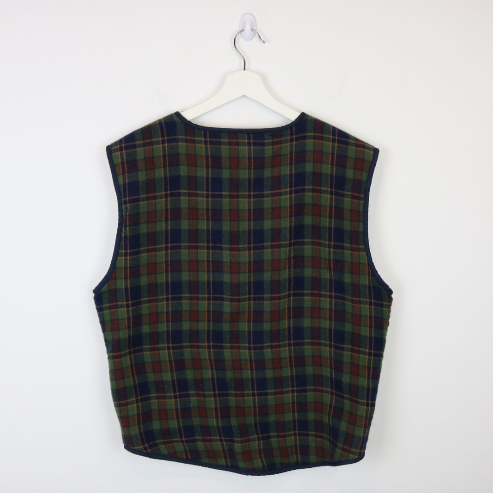 Vintage 90's Sherpa Lined Plaid Vest - M-NEWLIFE Clothing