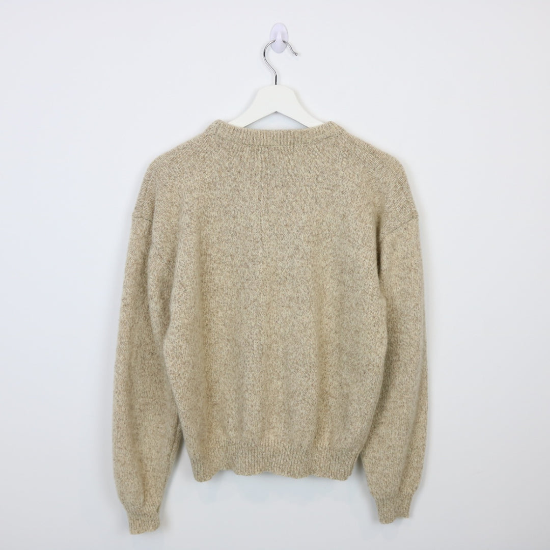 Vintage 80's Eddie Bauer Flower Wool Knit Sweater - M-NEWLIFE Clothing