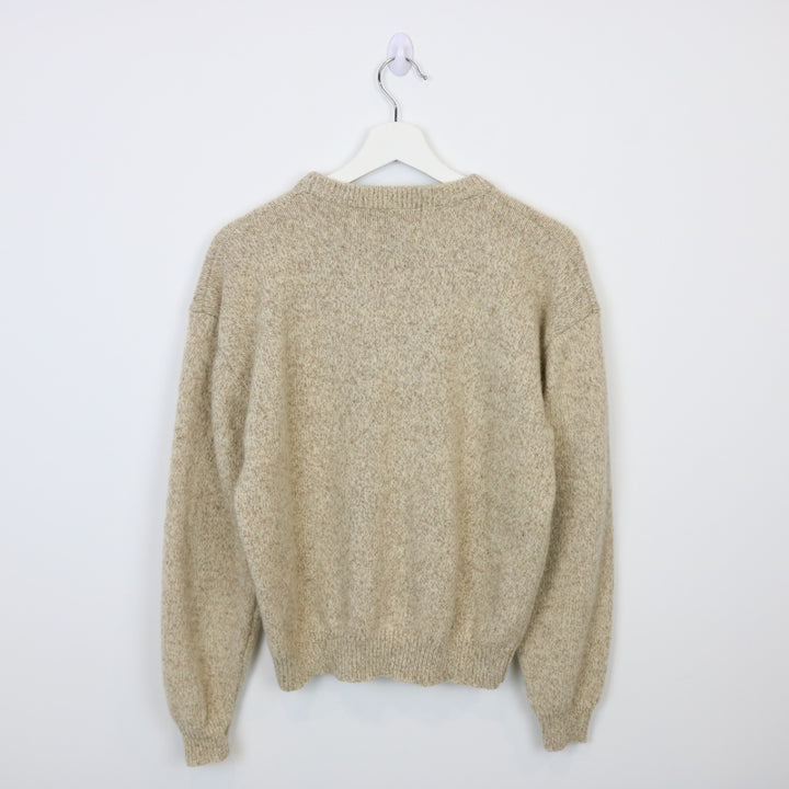 Vintage 80's Eddie Bauer Flower Wool Knit Sweater - M-NEWLIFE Clothing