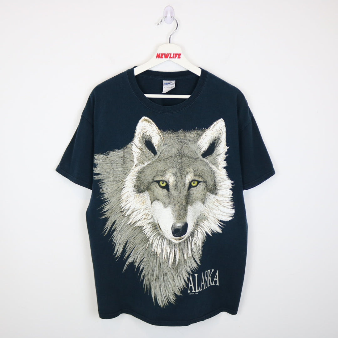 Vintage 00's Wolf Nature Tee - L-NEWLIFE Clothing