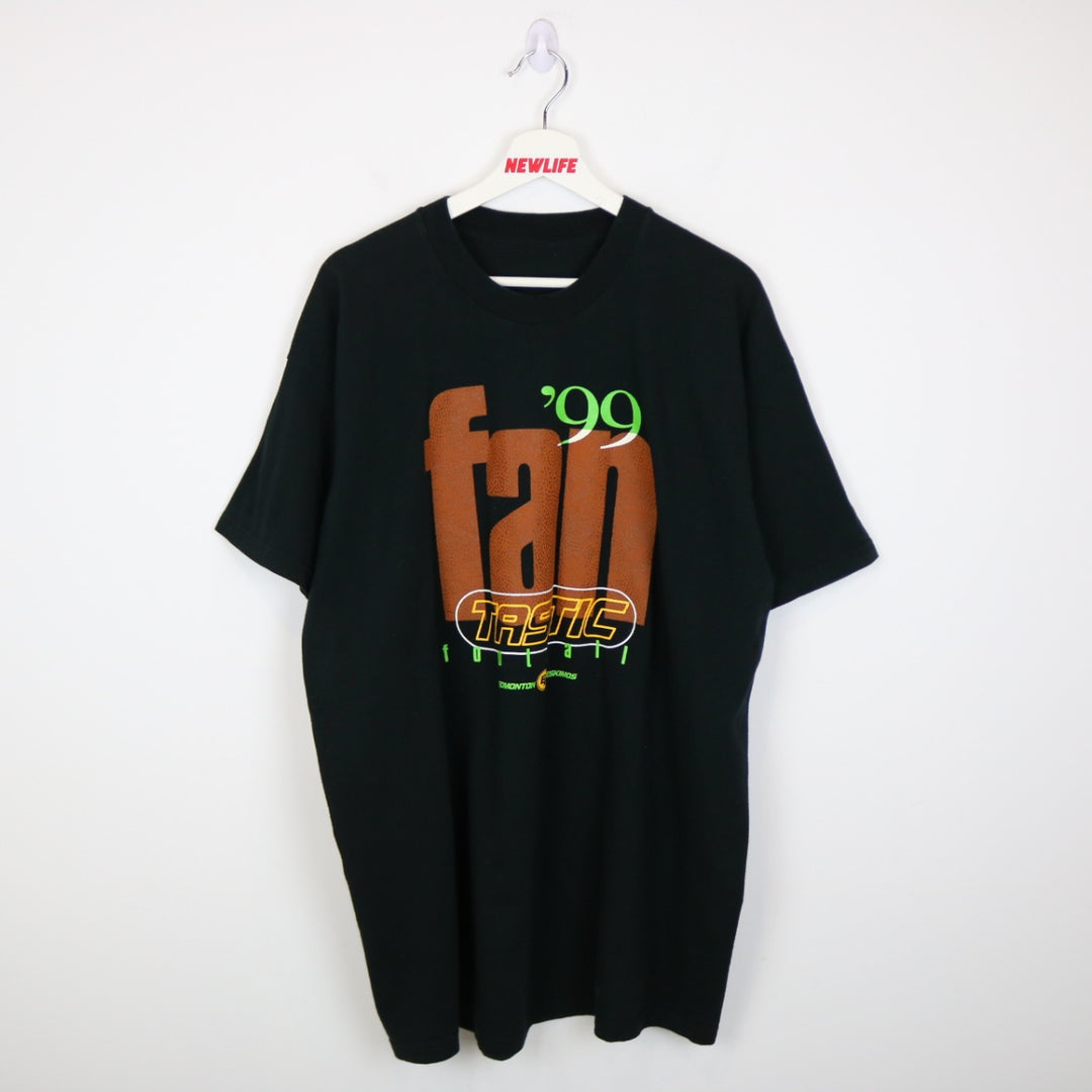 Vintage 1999 Edmonton Elks Fantastic CFL Tee - XL-NEWLIFE Clothing