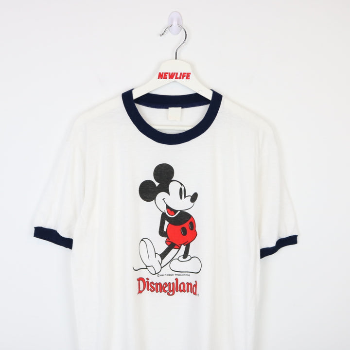 Vintage 80's Mickey Disneyland Ringer Tee - M-NEWLIFE Clothing