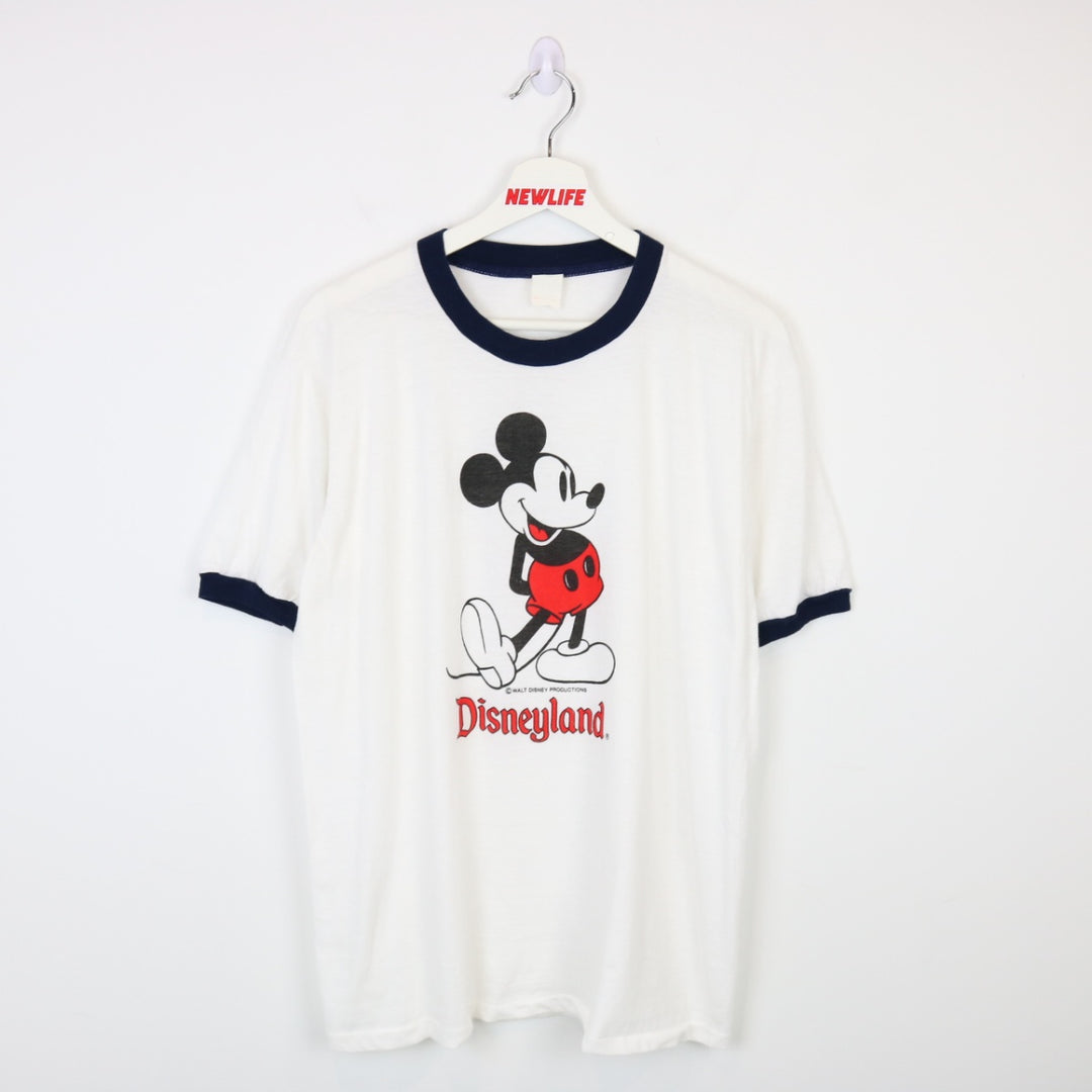 Vintage 80's Mickey Disneyland Ringer Tee - M-NEWLIFE Clothing