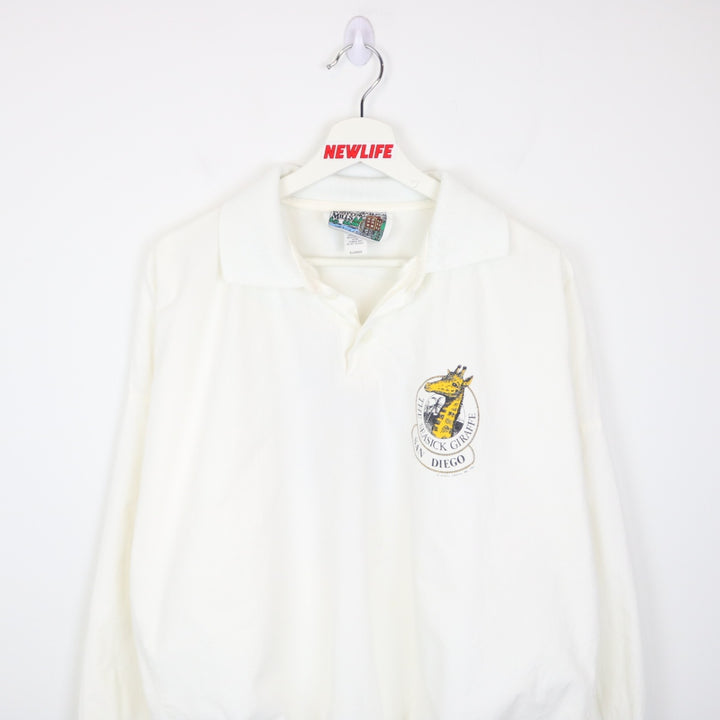 Vintage 1988 The Seasick Giraffe San Diego Collared Crewneck - XL-NEWLIFE Clothing