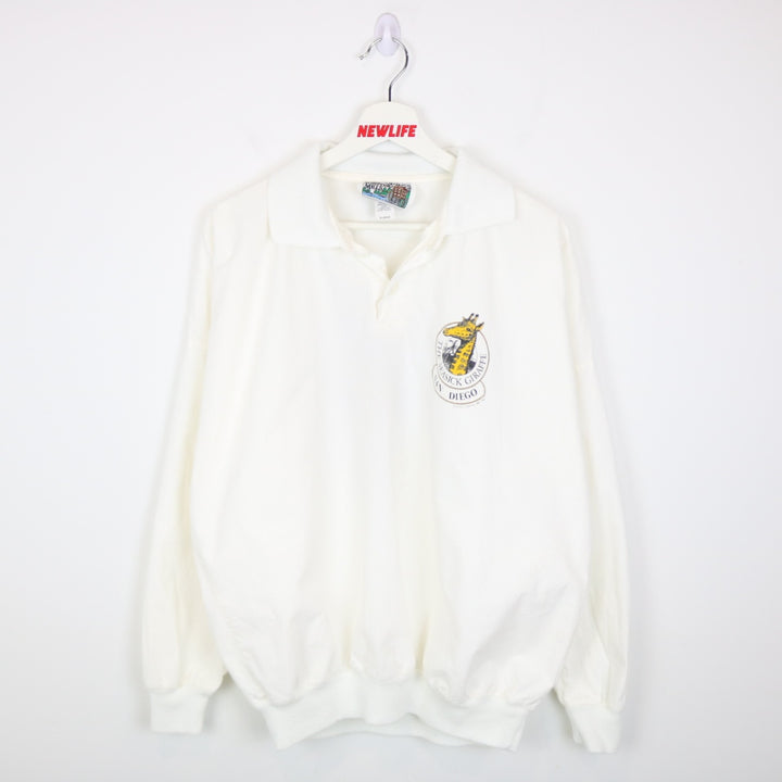 Vintage 1988 The Seasick Giraffe San Diego Collared Crewneck - XL-NEWLIFE Clothing