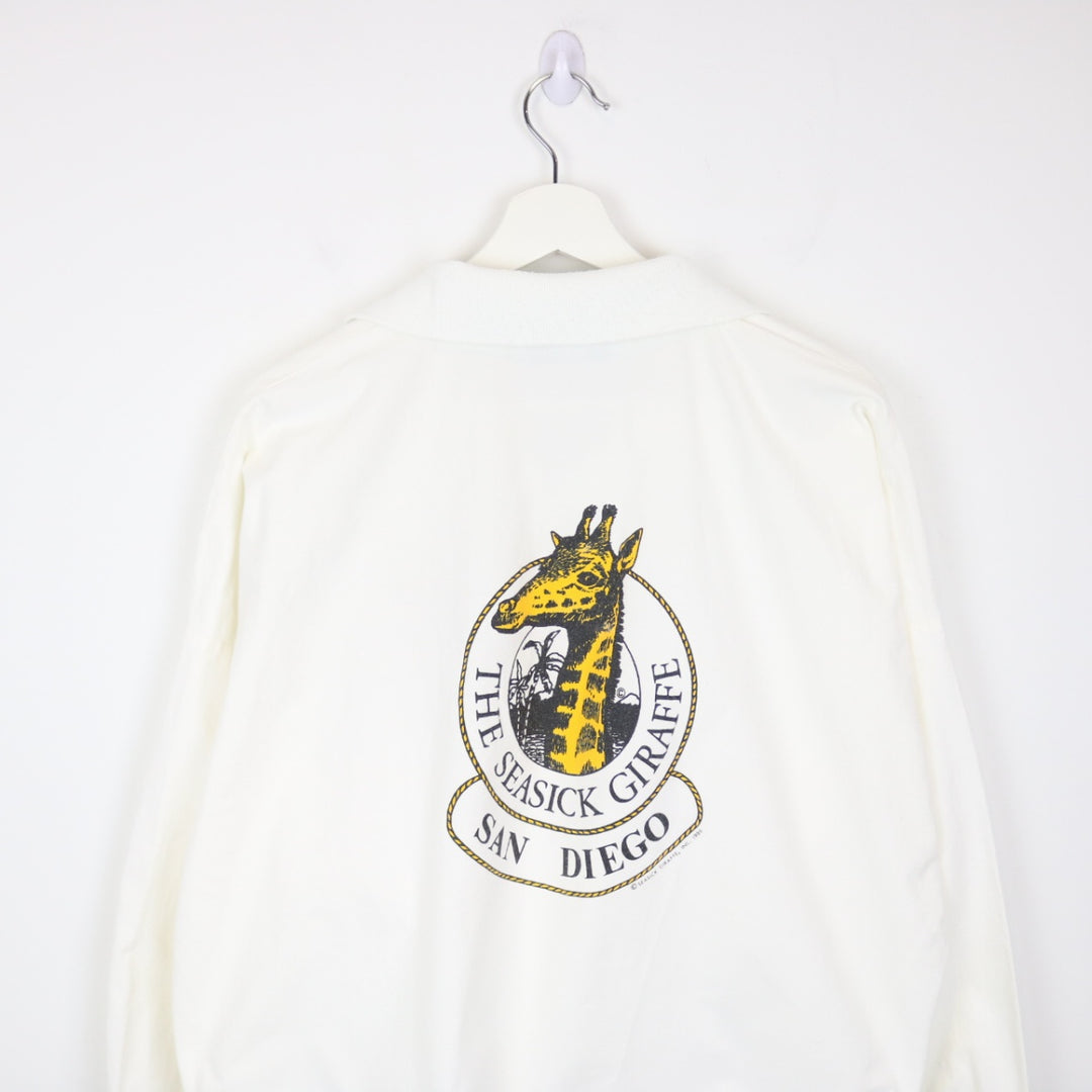 Vintage 1988 The Seasick Giraffe San Diego Collared Crewneck - XL-NEWLIFE Clothing