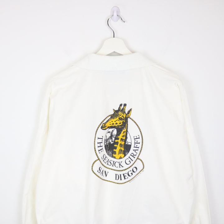 Vintage 1988 The Seasick Giraffe San Diego Collared Crewneck - XL-NEWLIFE Clothing