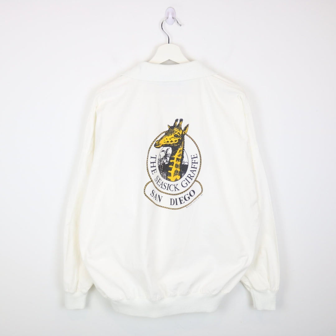 Vintage 1988 The Seasick Giraffe San Diego Collared Crewneck - XL-NEWLIFE Clothing