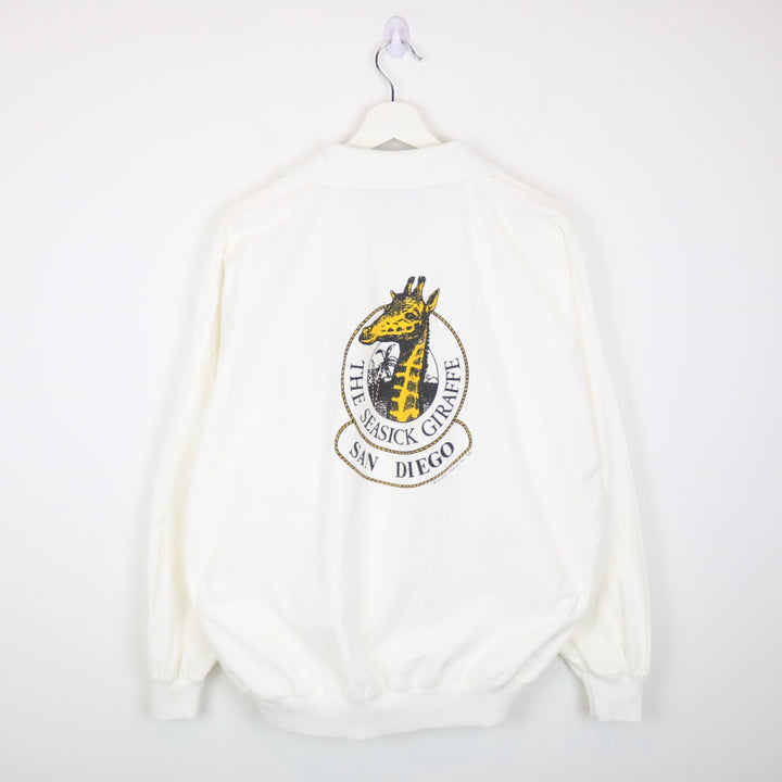 Vintage 1988 The Seasick Giraffe San Diego Collared Crewneck - XL-NEWLIFE Clothing