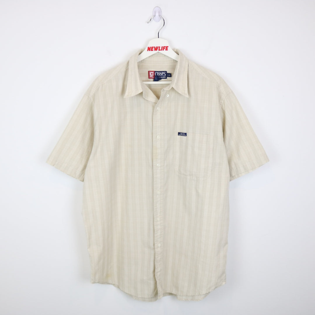 Vintage 90's Chaps Ralph Lauren Plaid Short Sleeve Button Up - L-NEWLIFE Clothing