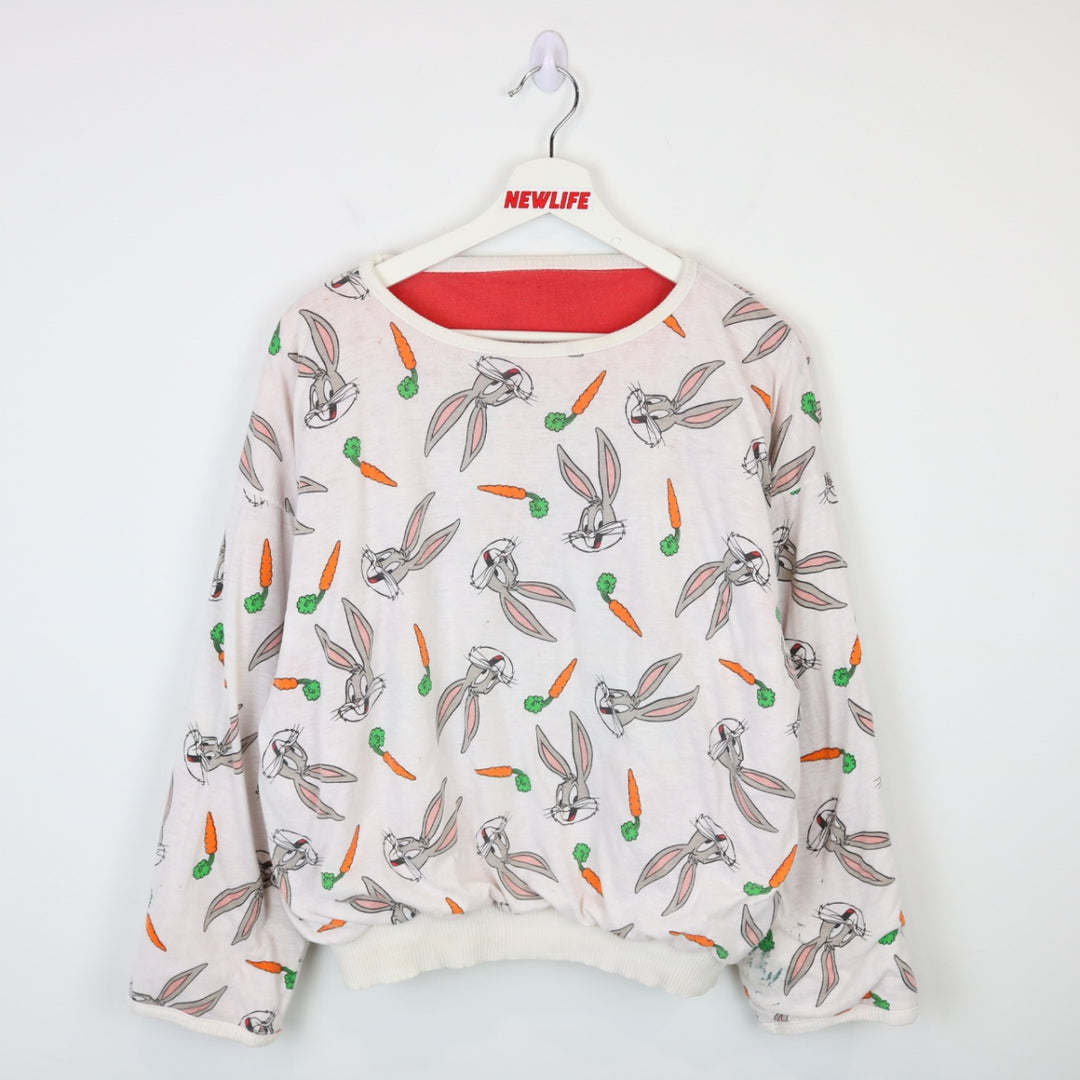 Vintage 90's Bugs Bunny Looney Tunes Reversible Crewneck - M-NEWLIFE Clothing