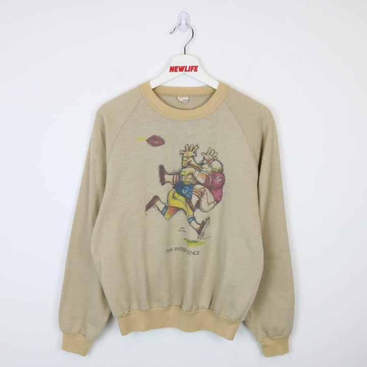 Vintage 1976 Pass Interference Football Crewneck - S/M-NEWLIFE Clothing