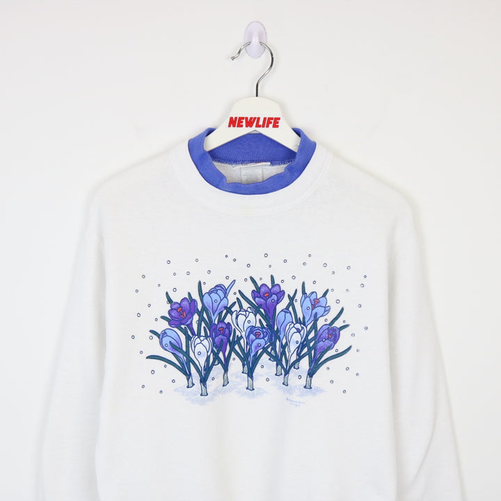 Vintage 90's Flower Nature Crewneck - XS-NEWLIFE Clothing