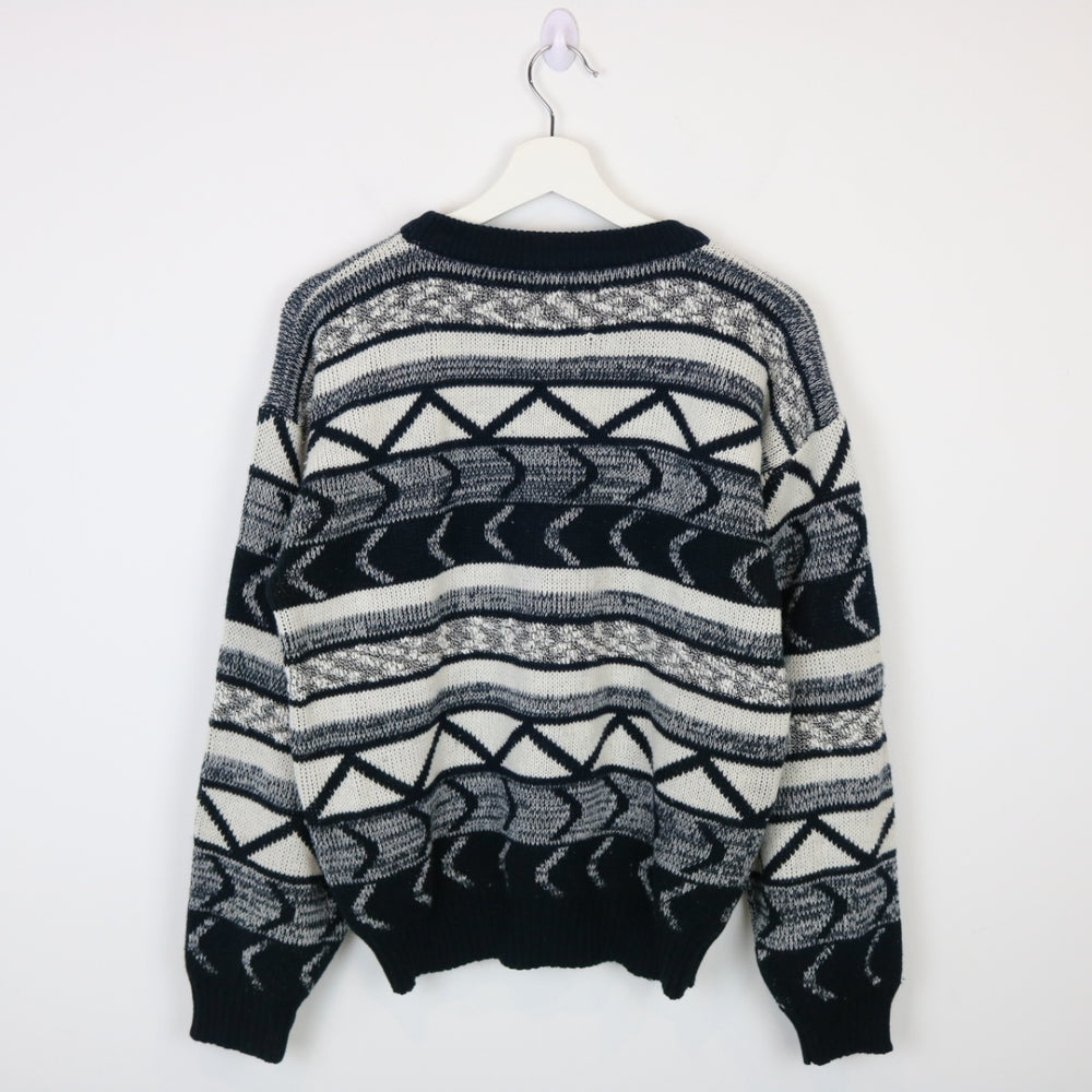 Vintage 80's Gabrielle Patterned Knit Sweater - M-NEWLIFE Clothing