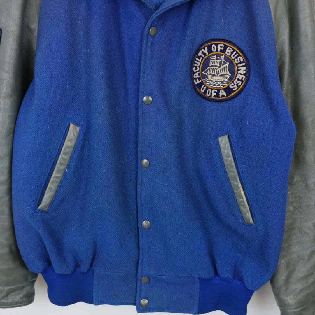 Vintage 80's University of Alberta Business Varsity Jacket - XL-NEWLIFE Clothing