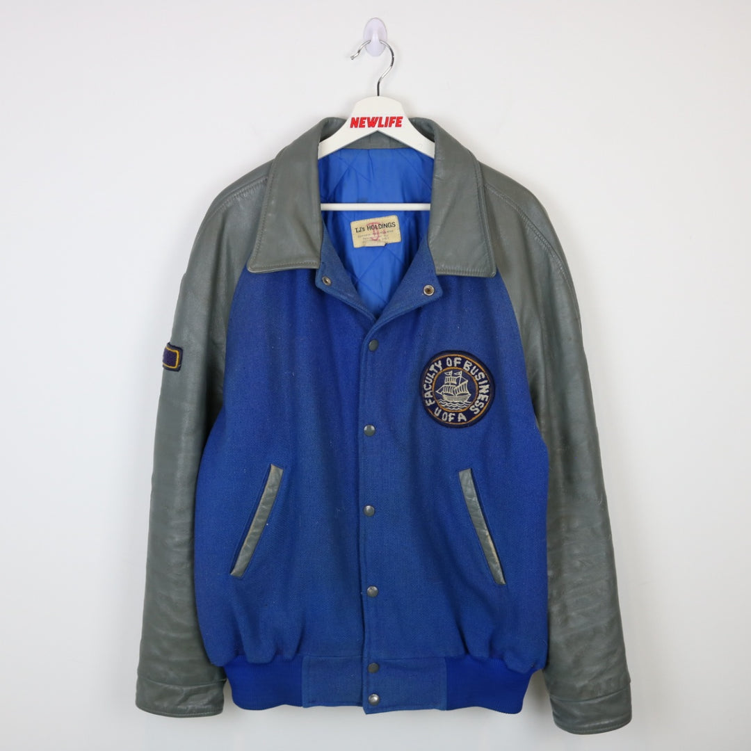 Vintage 80's University of Alberta Business Varsity Jacket - XL-NEWLIFE Clothing