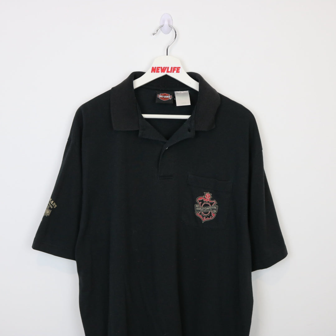 Vintage 00's Harley Davidson Pennsylvania Polo Shirt - L-NEWLIFE Clothing