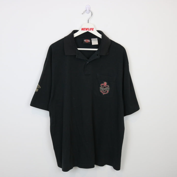 Vintage 00's Harley Davidson Pennsylvania Polo Shirt - L-NEWLIFE Clothing