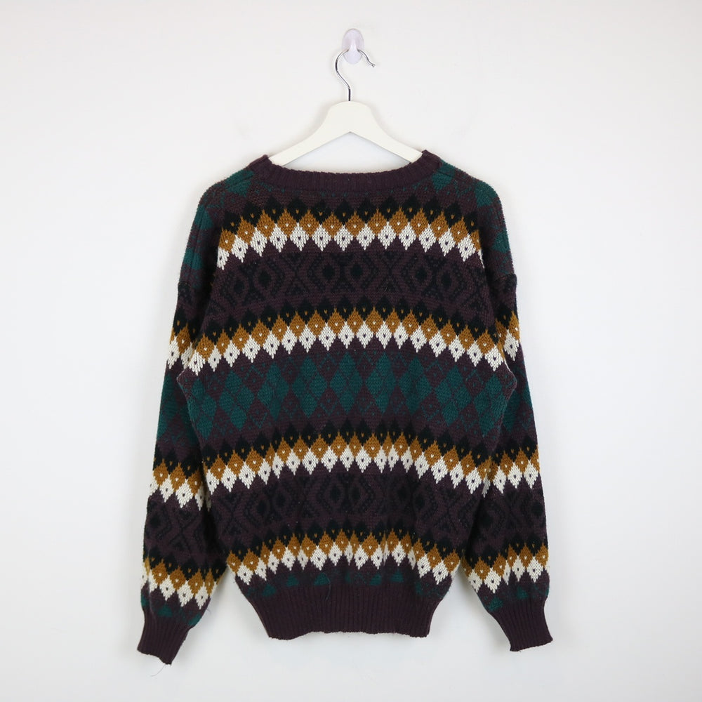 Vintage 80's Jonathan Bryan Patterned Knit Sweater - M-NEWLIFE Clothing
