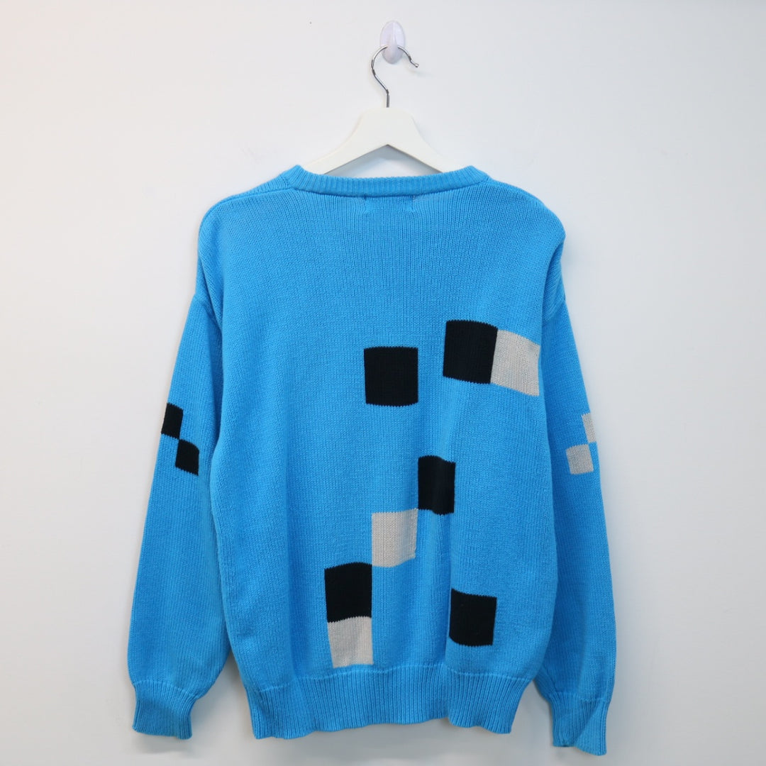 Vintage Block Pattern Knit Sweater - M-NEWLIFE Clothing